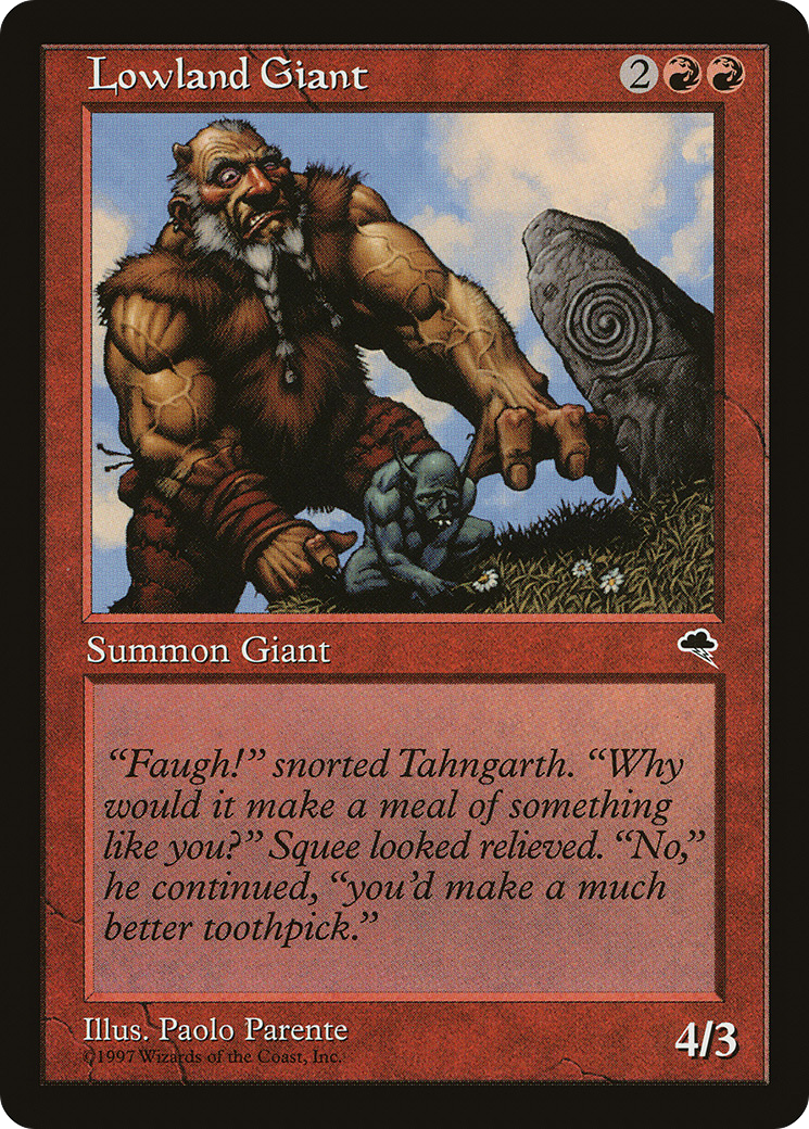 Lowland Giant (TMP-187) [Tempest] MTG Single Wizards of the Coast