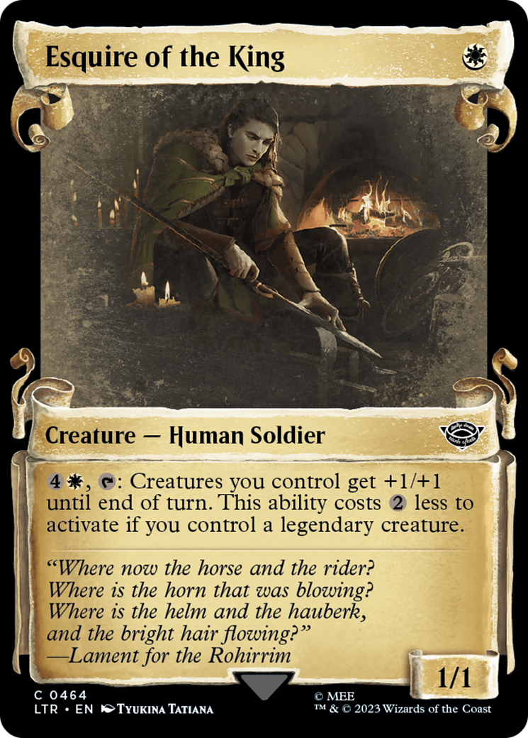 Esquire of the King (Showcase Scrolls) (LTR-464) [The Lord of the Rings: Tales of Middle-earth] (Showcase) MTG Single Wizards of the Coast