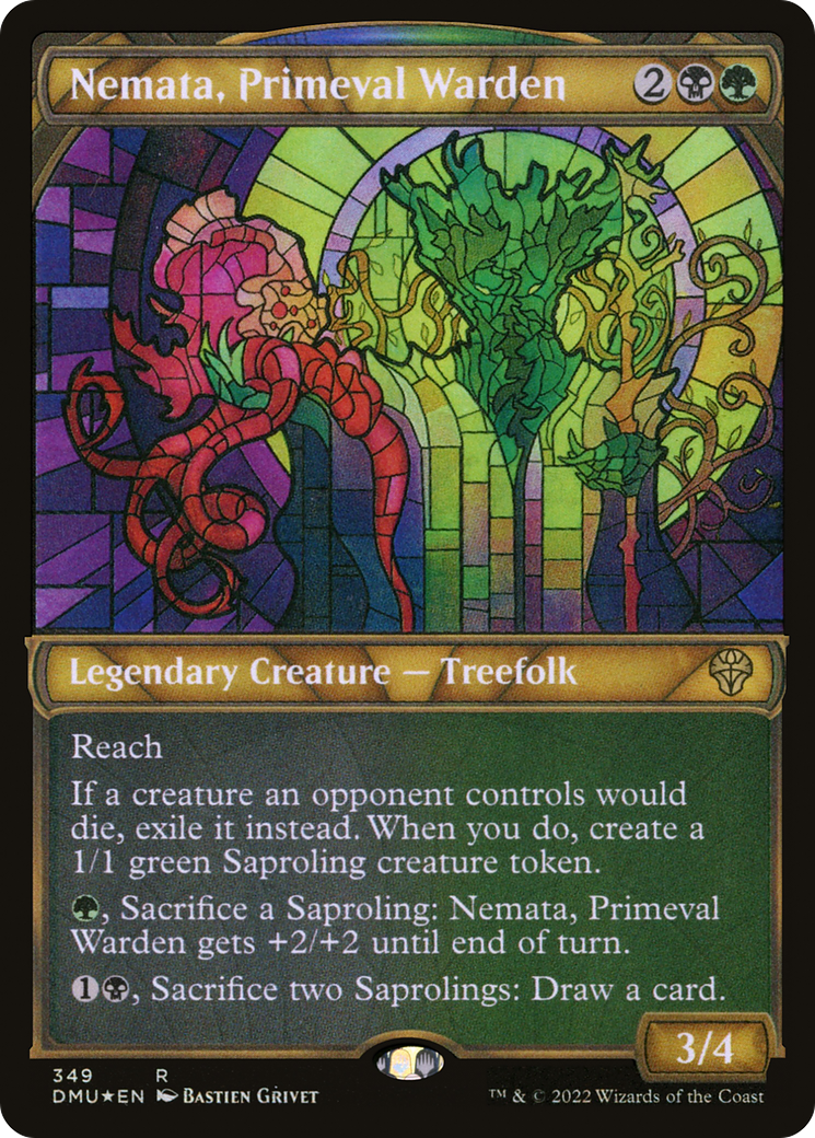 Nemata, Primeval Warden (Textured Foil) (DMU-349) [Dominaria United] (Showcase) Foil MTG Single Wizards of the Coast