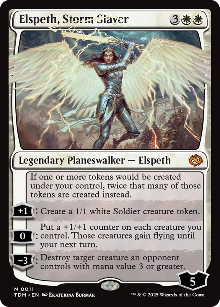 Elspeth, Storm Slayer (TDM-011) [Tarkir: Dragonstorm] Foil MTG Single Wizards of the Coast