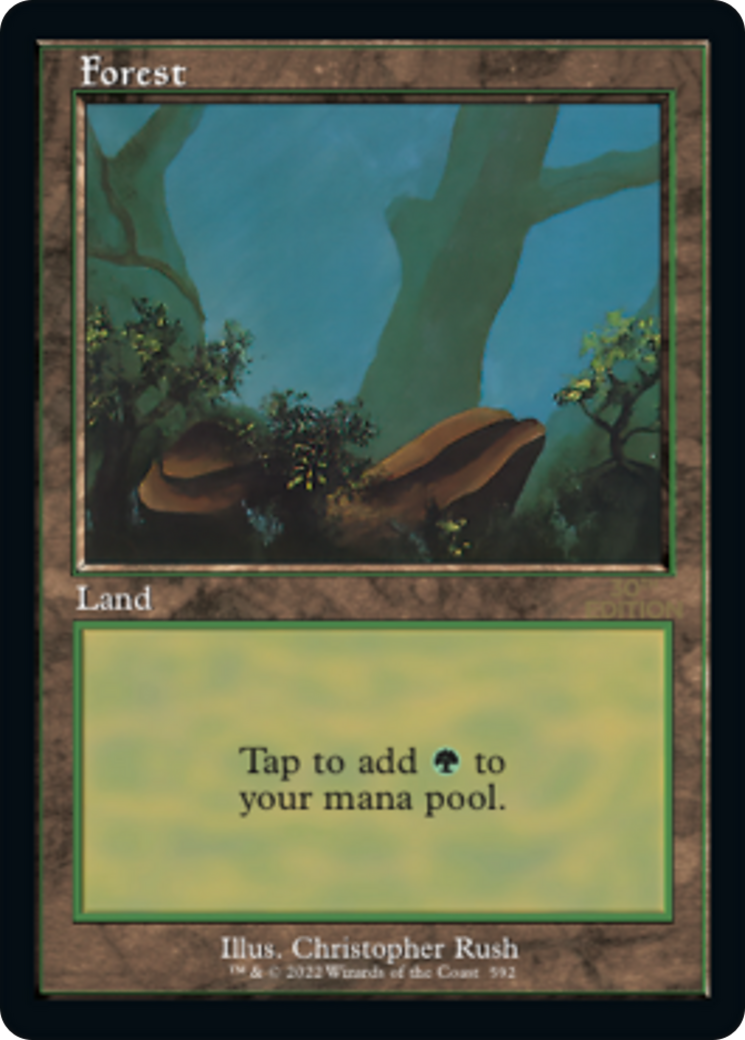 Forest (592) (30A-592) [30th Anniversary Edition] MTG Single Wizards of the Coast