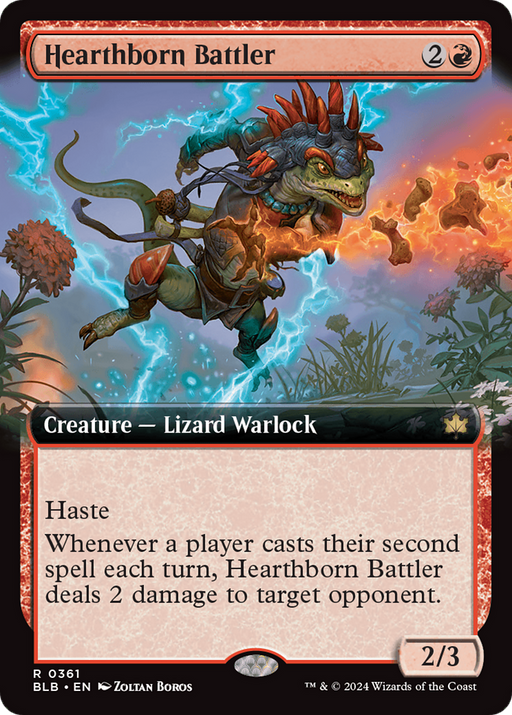 Hearthborn Battler (BLB-361) [Bloomburrow] (Extended Art) MTG Single Wizards of the Coast