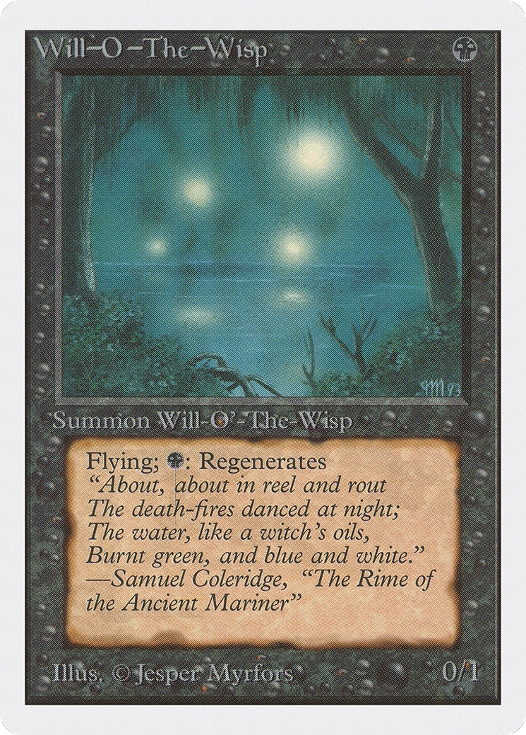 Will-o'-the-Wisp (2ED-) [Oldschool] Unlimited Edition MTG Single Wizards of the Coast