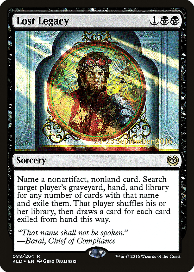 Lost Legacy (PRE-088) [Kaladesh Promos] Foil MTG Single Wizards of the Coast