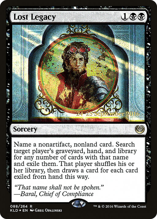 Lost Legacy (PRE-088) [Kaladesh Promos] Foil MTG Single Wizards of the Coast