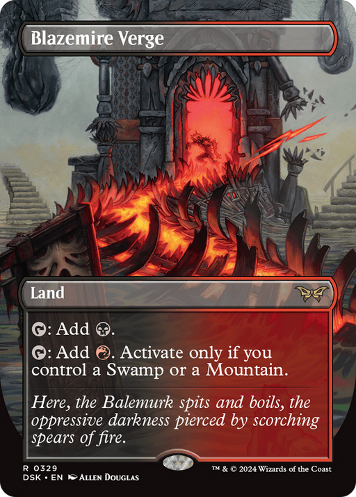 Blazemire Verge (DSK-329) [Duskmourn: House of Horror] (Borderless) Foil MTG Single Wizards of the Coast