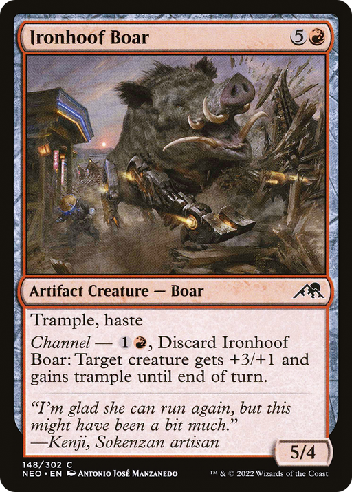 Ironhoof Boar (NEO-148) [Kamigawa: Neon Dynasty] Foil MTG Single Wizards of the Coast