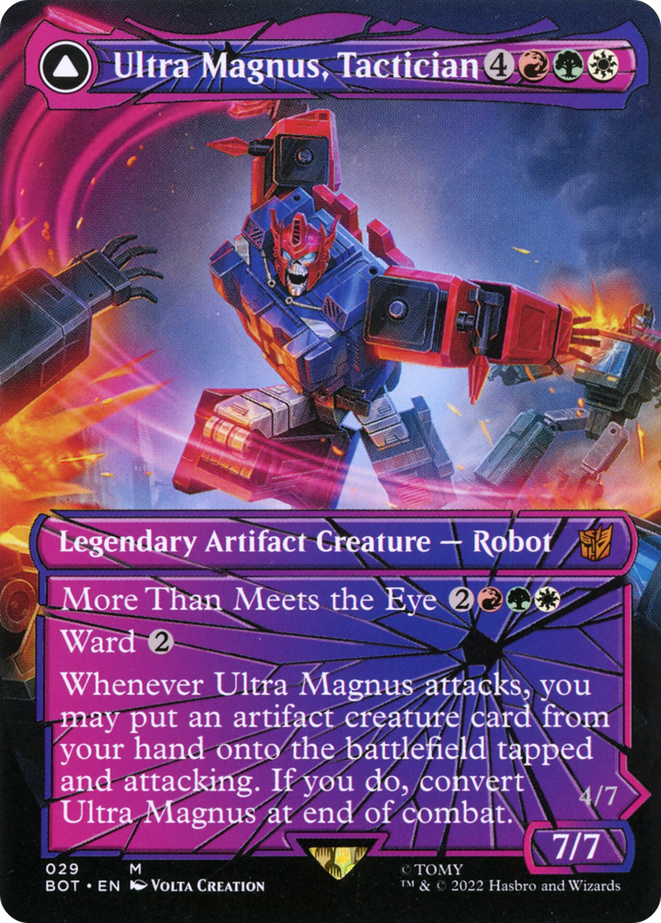 Ultra Magnus, Tactician (Shattered Glass) (BOT-029) [Transformers] (Borderless) Foil MTG Single Wizards of the Coast