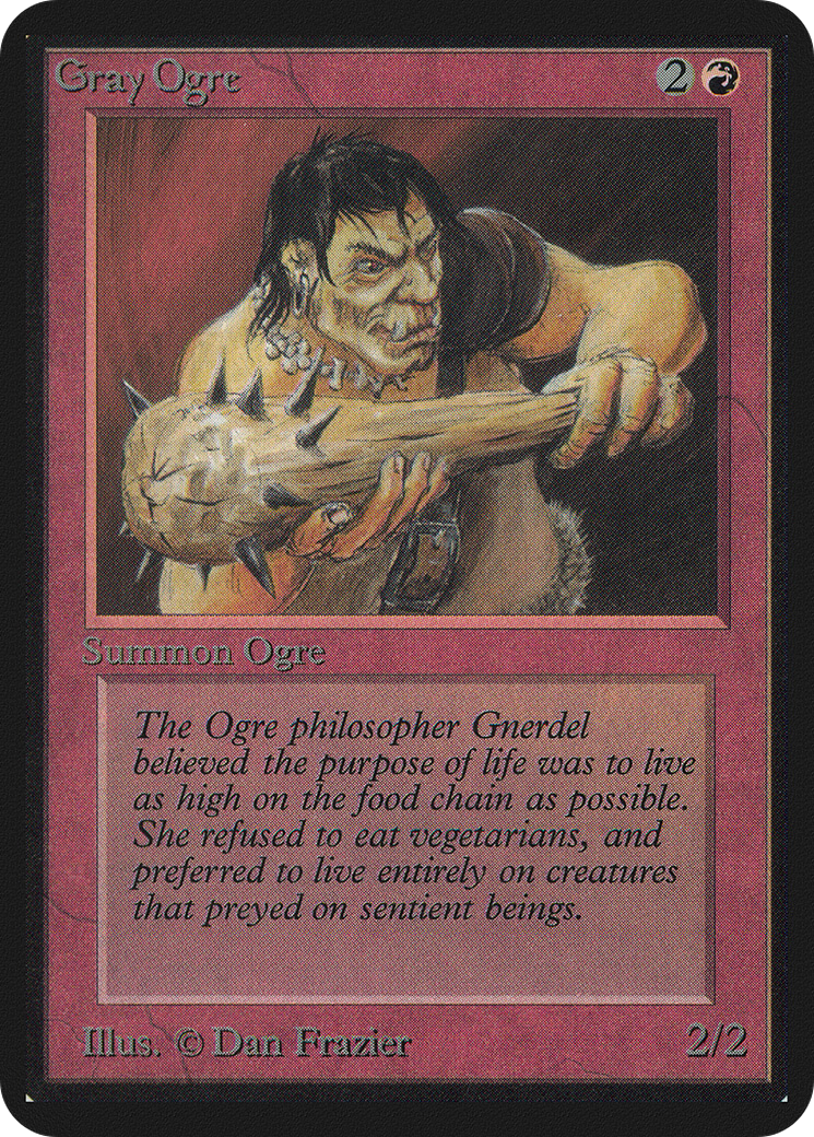 Gray Ogre (LEA-) [Oldschool] Limited Edition Alpha MTG Single Wizards of the Coast