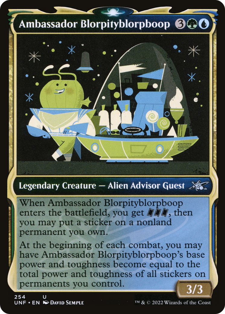 Ambassador Blorpityblorpboop (UNF-254) [Unfinity] (Showcase) MTG Single Wizards of the Coast