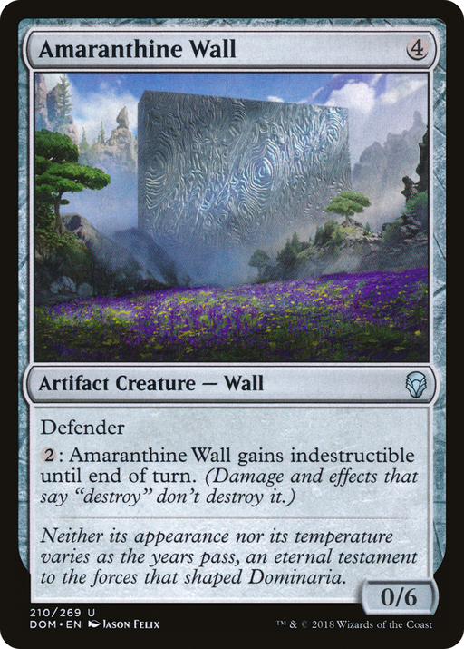 Amaranthine Wall (DOM-210) [Dominaria] Foil MTG Single Wizards of the Coast