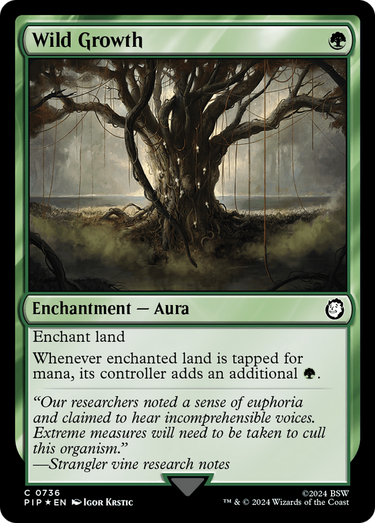 Wild Growth (Surge Foil) (PIP-736) [Fallout] Foil MTG Single Wizards of the Coast