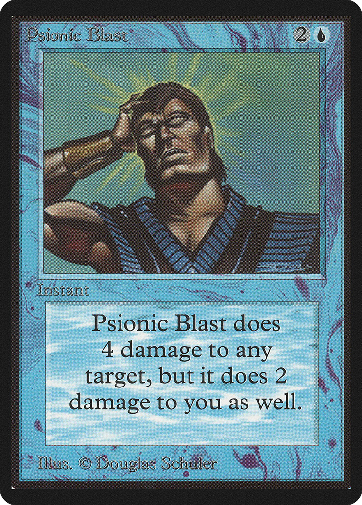 Psionic Blast (LEB-075) [Oldschool] Limited Edition Beta MTG Single Wizards of the Coast