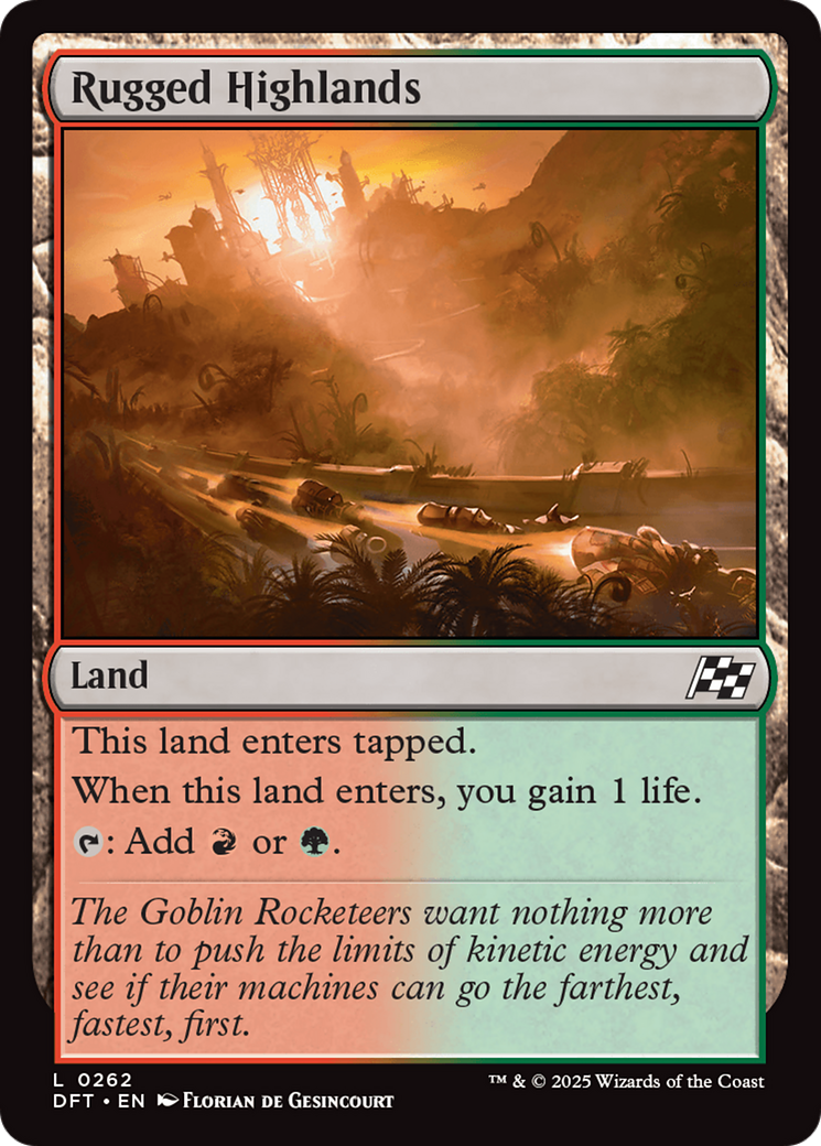 Rugged Highlands (DFT-262) [Aetherdrift] Foil MTG Single Wizards of the Coast