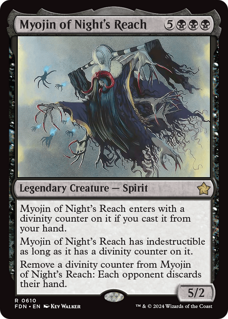 Myojin of Night's Reach (FDN-610) [Foundations] MTG Single Wizards of the Coast