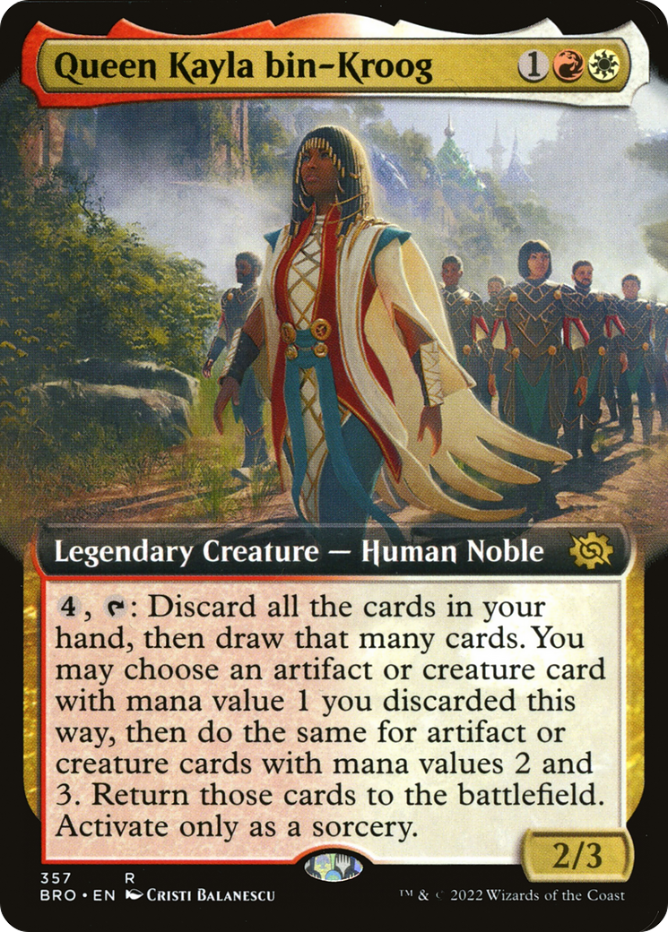 Queen Kayla bin-Kroog (BRO-357) [The Brothers' War] (Extended Art) Foil MTG Single Wizards of the Coast