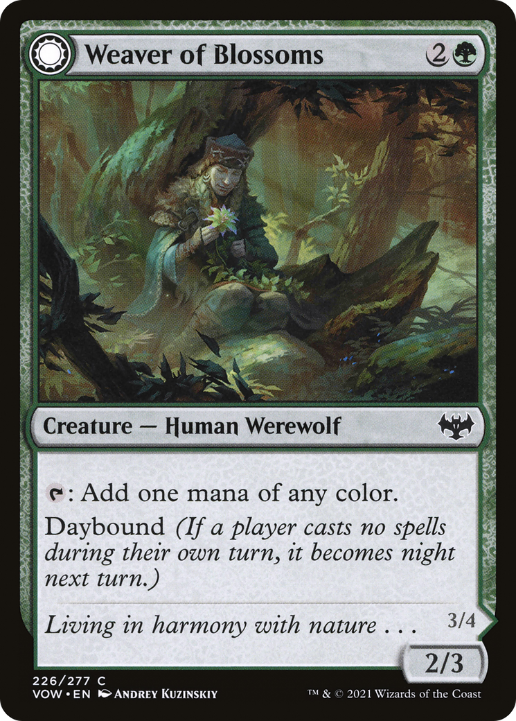 Weaver of Blossoms (VOW-226) [Innistrad: Crimson Vow] Foil MTG Single Wizards of the Coast