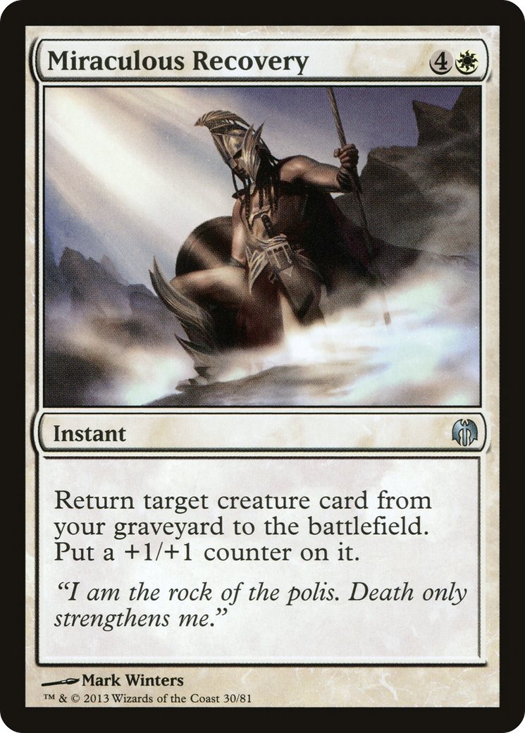 Miraculous Recovery (DDL-030) [Misc] Duel Decks: Heroes vs. Monsters MTG Single Wizards of the Coast