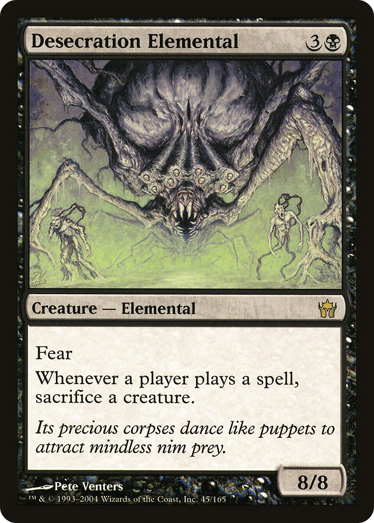 Desecration Elemental (5DN-045) [Fifth Dawn] MTG Single Wizards of the Coast