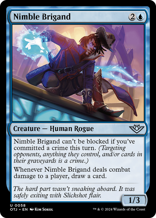Nimble Brigand (OTJ-058) [Outlaws of Thunder Junction] Foil MTG Single Wizards of the Coast