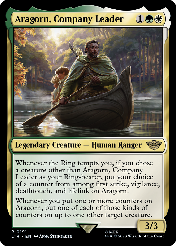 Aragorn, Company Leader (LTR-191) [The Lord of the Rings: Tales of Middle-earth] MTG Single Wizards of the Coast