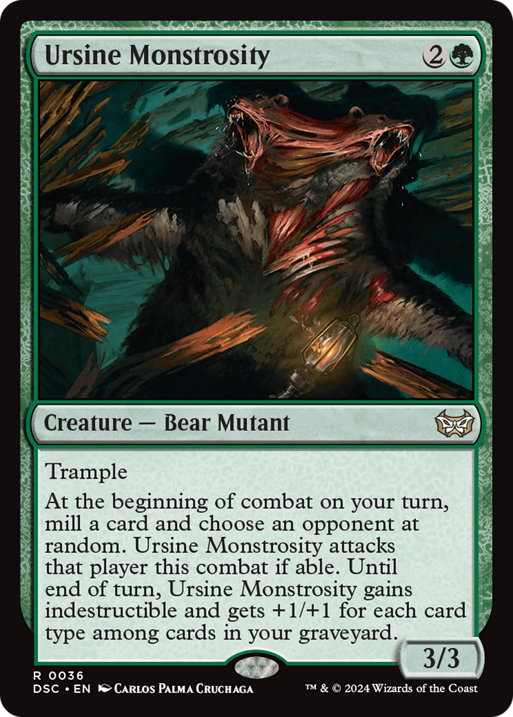 Ursine Monstrosity (DSC-036) [Duskmourn: House of Horror Commander] MTG Single Wizards of the Coast