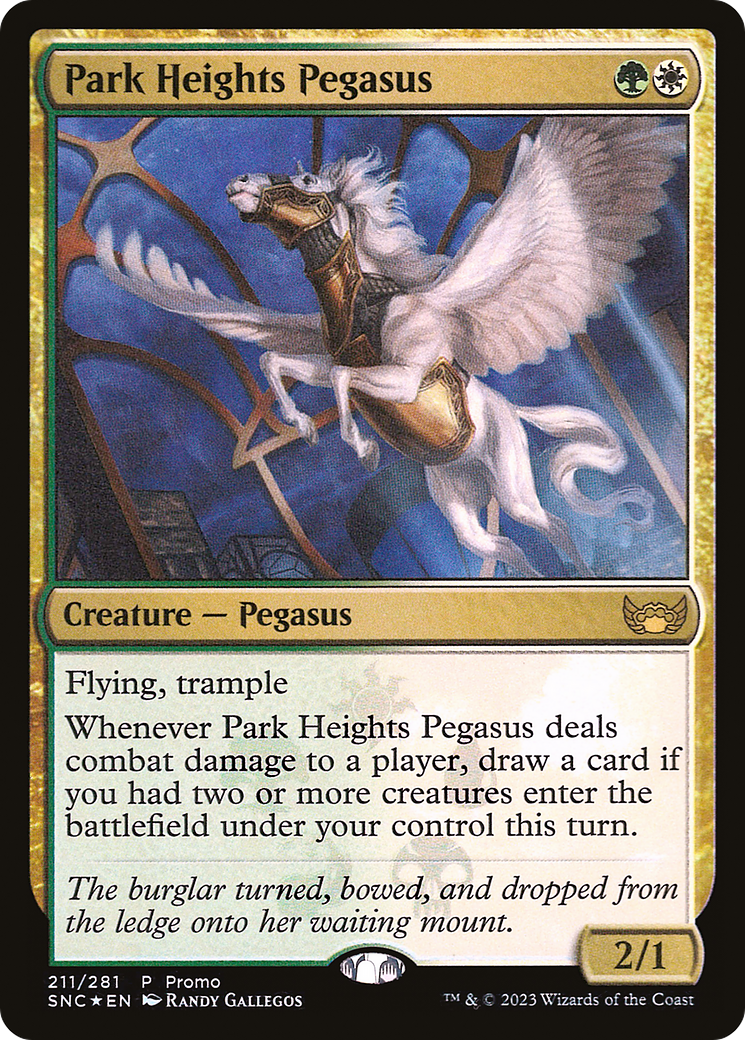 Park Heights Pegasus (MEDIA-211★) [Streets of New Capenna Promos] Foil MTG Single Wizards of the Coast