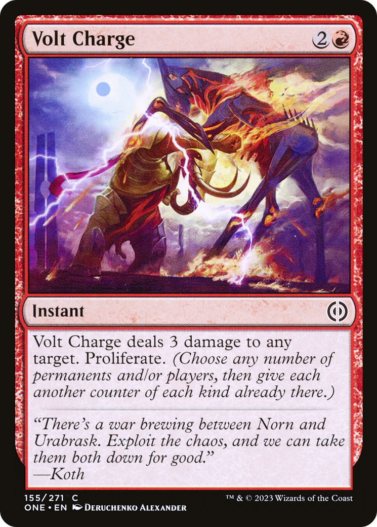 Volt Charge (ONE-155) [Phyrexia: All Will Be One] MTG Single Wizards of the Coast