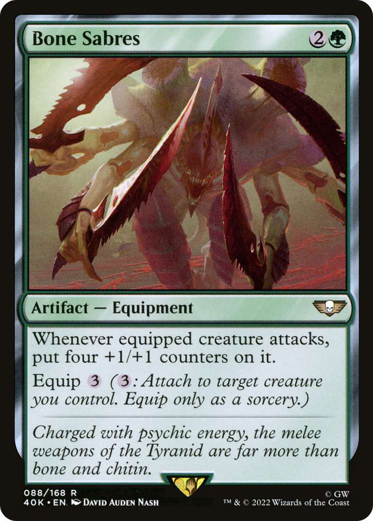 Bone Sabres (40K-088) [Warhammer 40,000 Commander] MTG Single Wizards of the Coast