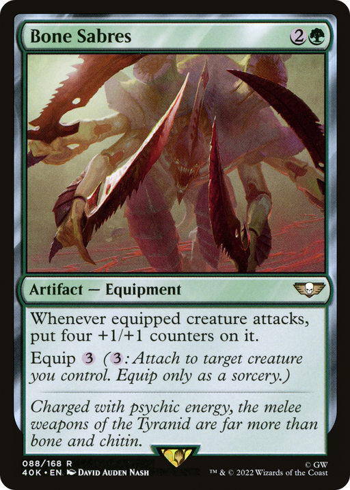 Bone Sabres (40K-088) [Warhammer 40,000 Commander] MTG Single Wizards of the Coast