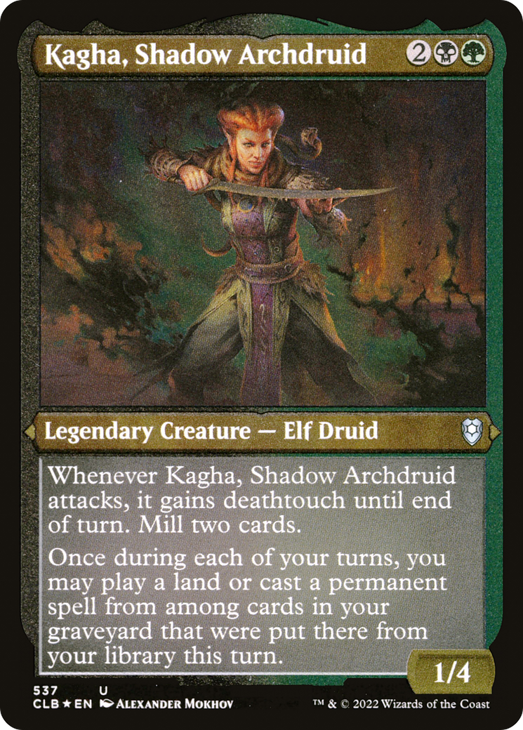 Kagha, Shadow Archdruid (CLB-537) [Commander Legends: Battle for Baldur's Gate] Etched Foil MTG Single Wizards of the Coast