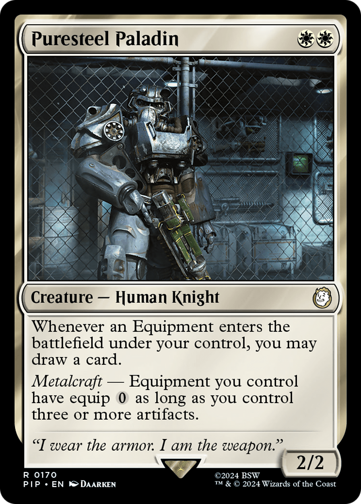 Puresteel Paladin (PIP-170) [Fallout] Foil MTG Single Wizards of the Coast