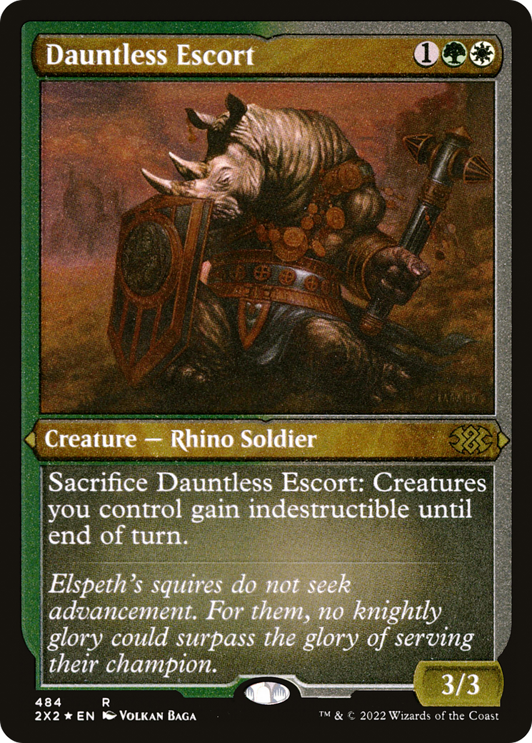 Dauntless Escort (Foil Etched) (2X2-484) [Double Masters 2022] Foil MTG Single Wizards of the Coast
