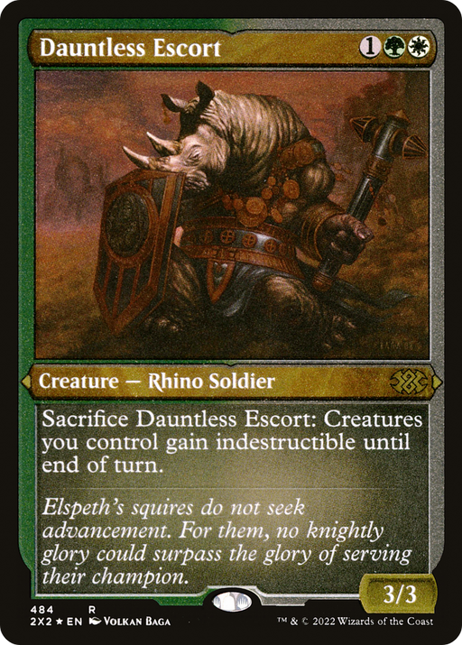 Dauntless Escort (Foil Etched) (2X2-484) [Double Masters 2022] Foil MTG Single Wizards of the Coast