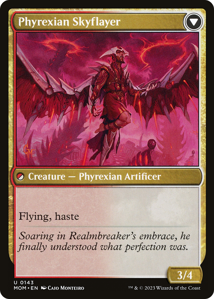 Harried Artisan // Phyrexian Skyflayer (MOM-143) [March of the Machine] MTG Single Wizards of the Coast