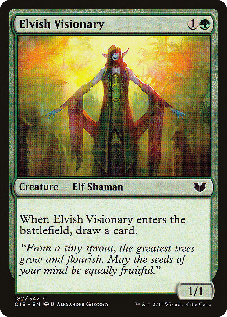 Elvish Visionary (C15-162) [Commander 2015] MTG Single Wizards of the Coast