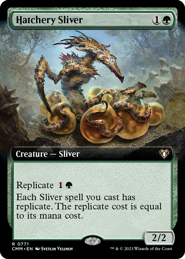 Hatchery Sliver (CMM-771) [Commander Masters] (Extended Art) MTG Single Wizards of the Coast