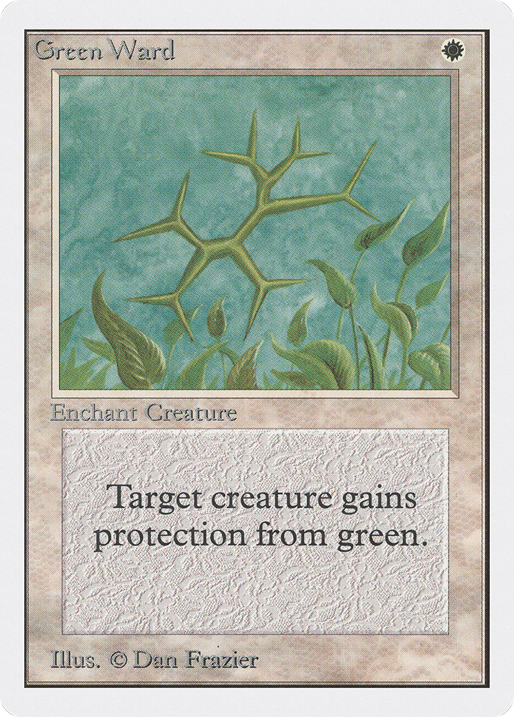 Green Ward (2ED-021) [Oldschool] Unlimited Edition MTG Single Wizards of the Coast