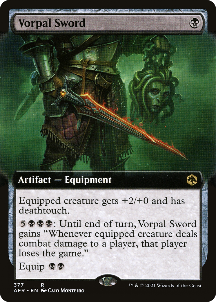 Vorpal Sword (AFR-377) [Adventures in the Forgotten Realms] (Extended Art) MTG Single Wizards of the Coast