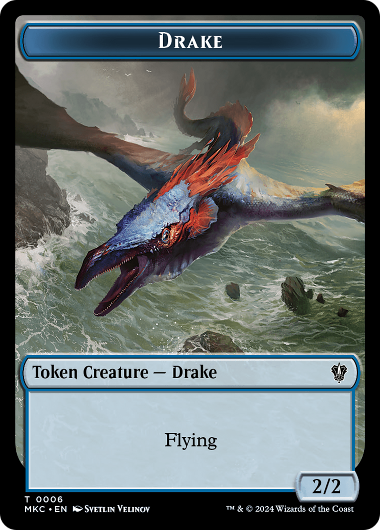 Drake (TMKC-006) [Tokens] Murders at Karlov Manor Commander Tokens MTG Single Wizards of the Coast