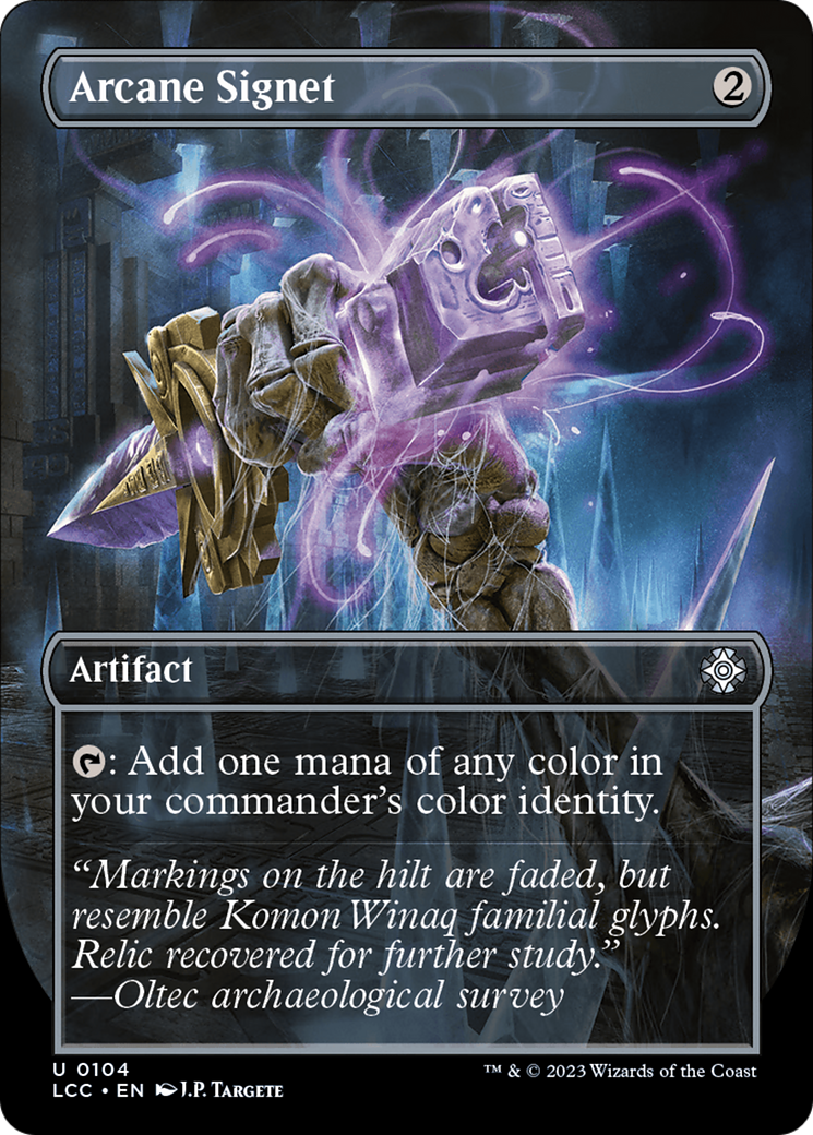 Arcane Signet (LCC-104) [The Lost Caverns of Ixalan Commander] (Borderless) Foil MTG Single Wizards of the Coast