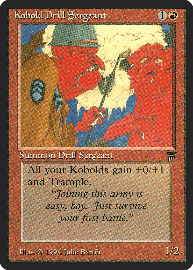 Kobold Drill Sergeant (LEG-154) [Oldschool] Legends MTG Single Wizards of the Coast