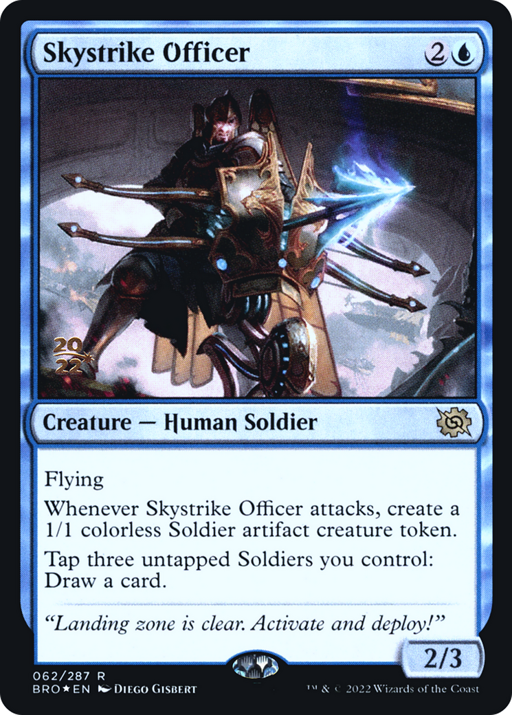 Skystrike Officer (PRE-62S) [The Brothers' War Promos] Foil MTG Single Wizards of the Coast