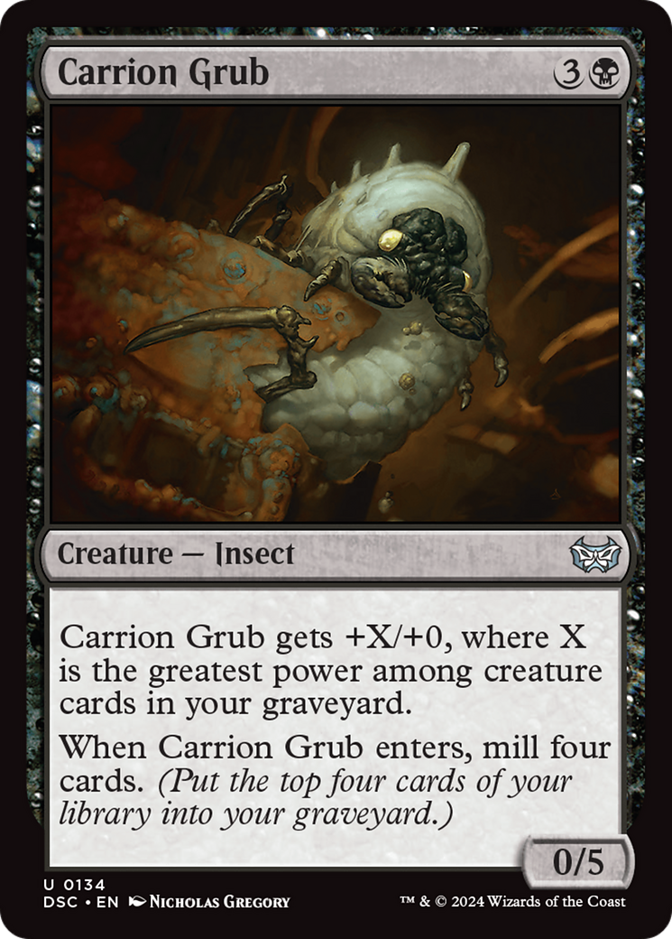 Carrion Grub (DSC-134) [Duskmourn: House of Horror Commander] MTG Single Wizards of the Coast