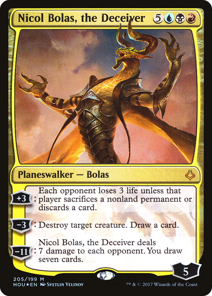 Nicol Bolas, the Deceiver (HOU-205) [Hour of Devastation] Foil MTG Single Wizards of the Coast
