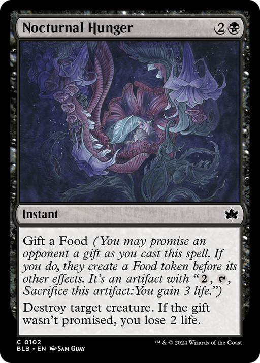 Nocturnal Hunger (BLB-102) [Bloomburrow] Foil MTG Single Wizards of the Coast