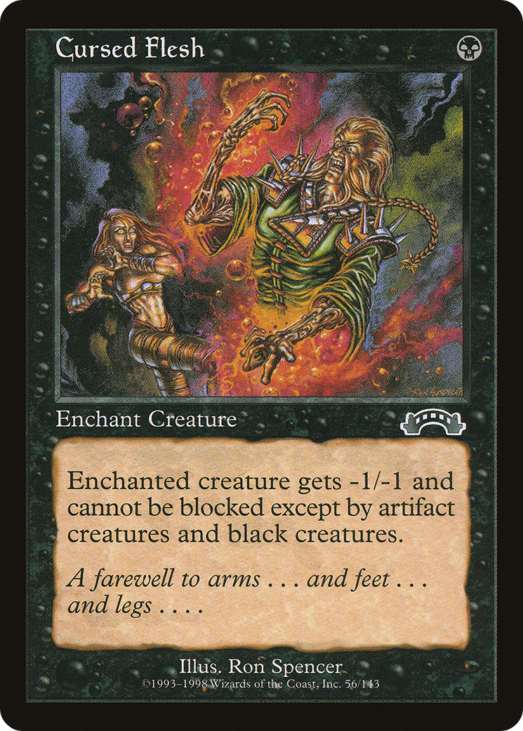 Cursed Flesh (EXO-056) [Exodus] MTG Single Wizards of the Coast