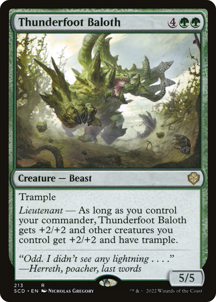Thunderfoot Baloth (SCD-213) [Starter Commander Decks] MTG Single Wizards of the Coast