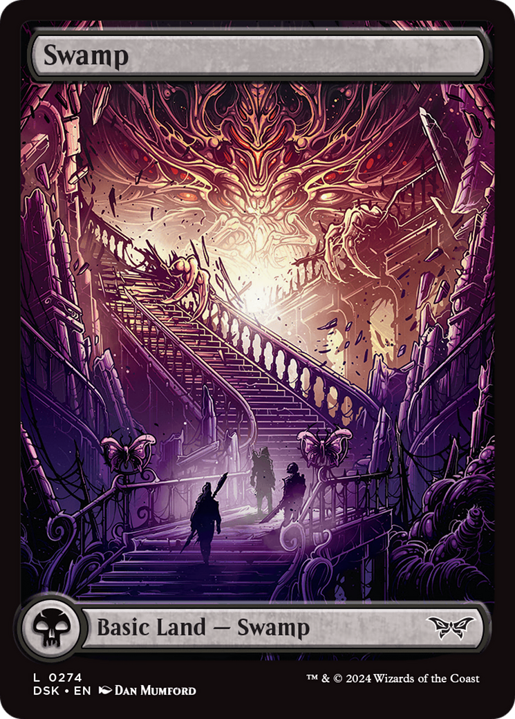 Swamp (0274) - Full Art (DSK-274) [Duskmourn: House of Horror] MTG Single Duskmourn: House of Horror