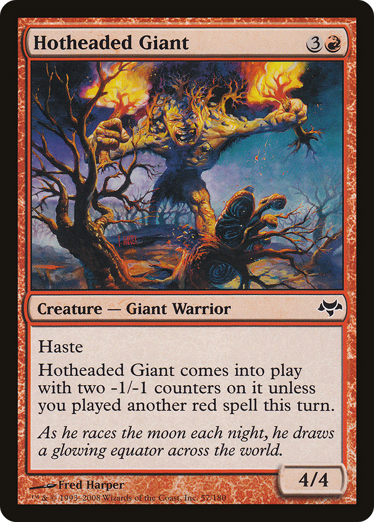 Hotheaded Giant (EVE-057) [Eventide] Foil MTG Single Wizards of the Coast